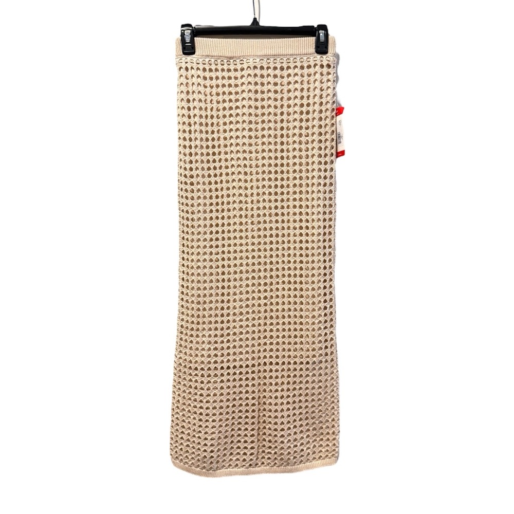 Steve Madden Crochet Skirt Set Lined Boho Chic‎ Resortwear Beige Women’s Size XS - Picture 5 of 9